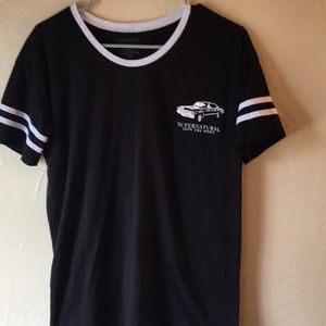 Black and white supernatural shirt